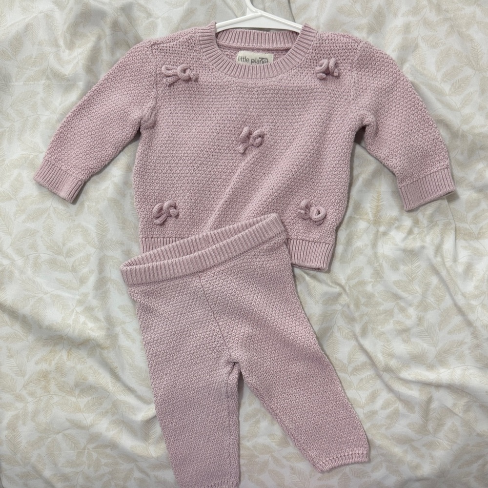 Little planet bow knit set 3m